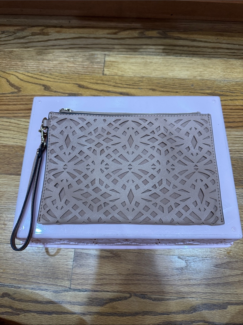 Aldo Laser-Cut Wristlet Clutch, Wristlet Geometric